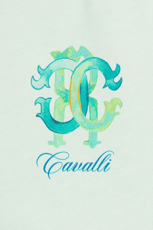JU Monogram-print jersey shorts JU Monogram-print jersey shorts Light green QJT255-CF050