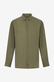 RC Military Green Linen Shirt BROWN SOT70M-LG032