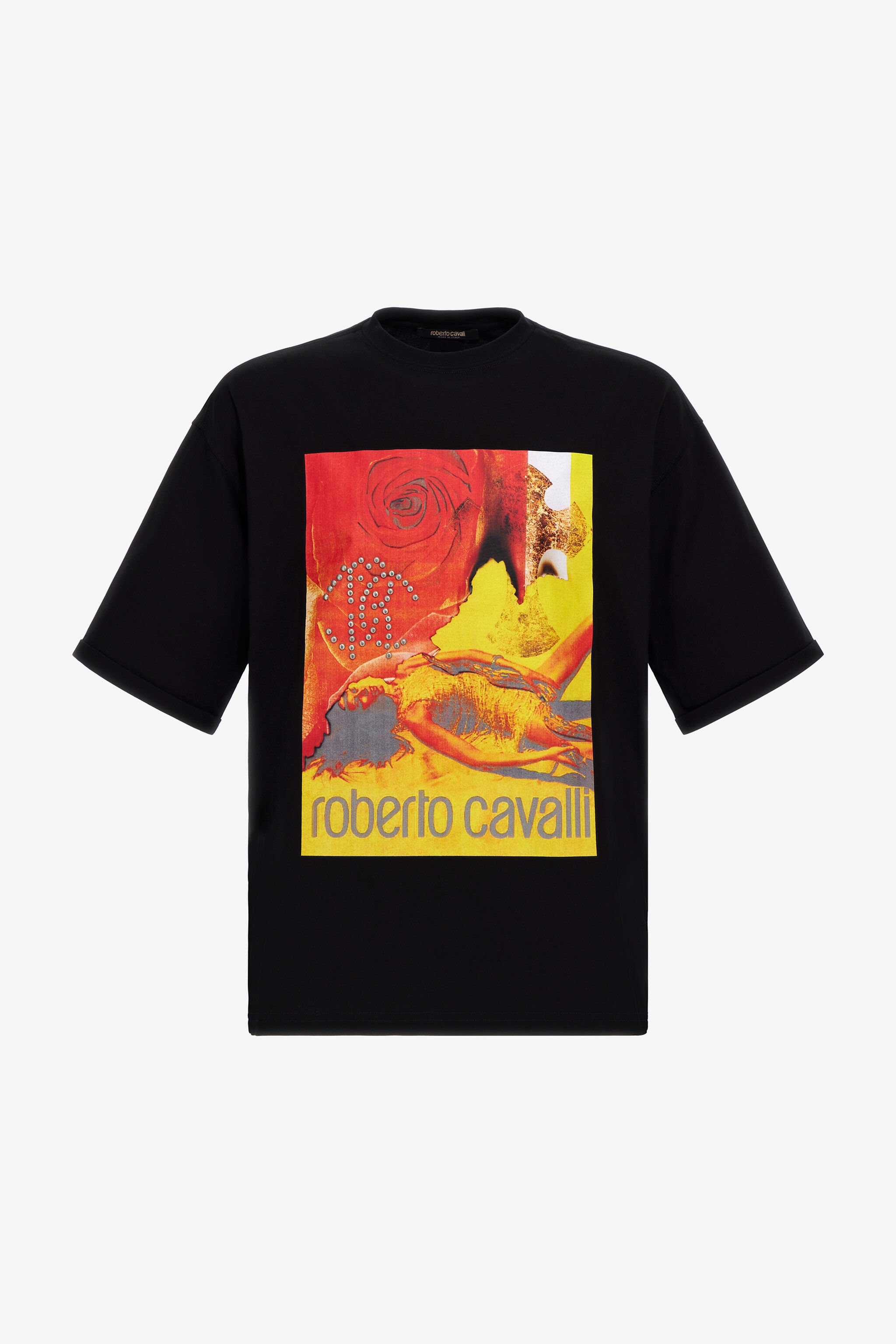 RC Printed T-shirt Negro TRT62H-JD060