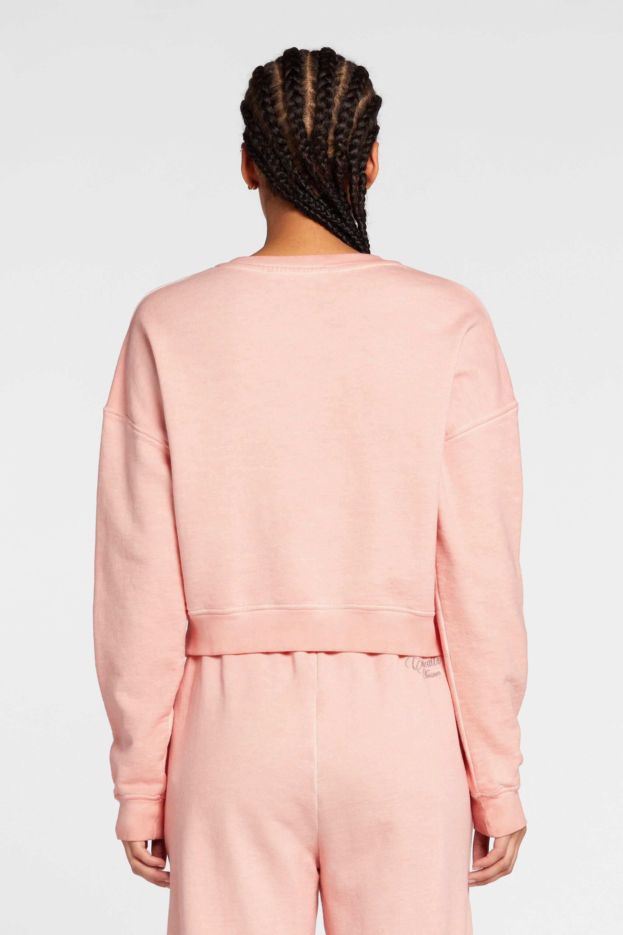 RC Sudadera corta de algodón con logo bordado Rosa OKT66A-CF050
