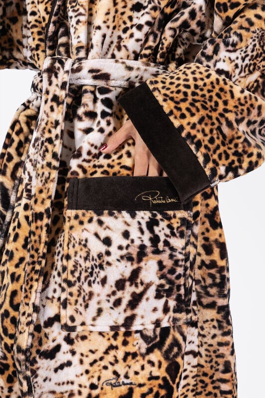 HO Jaguar Skin Print Bath Robe JAGUAR SKIN VALH10-IH019