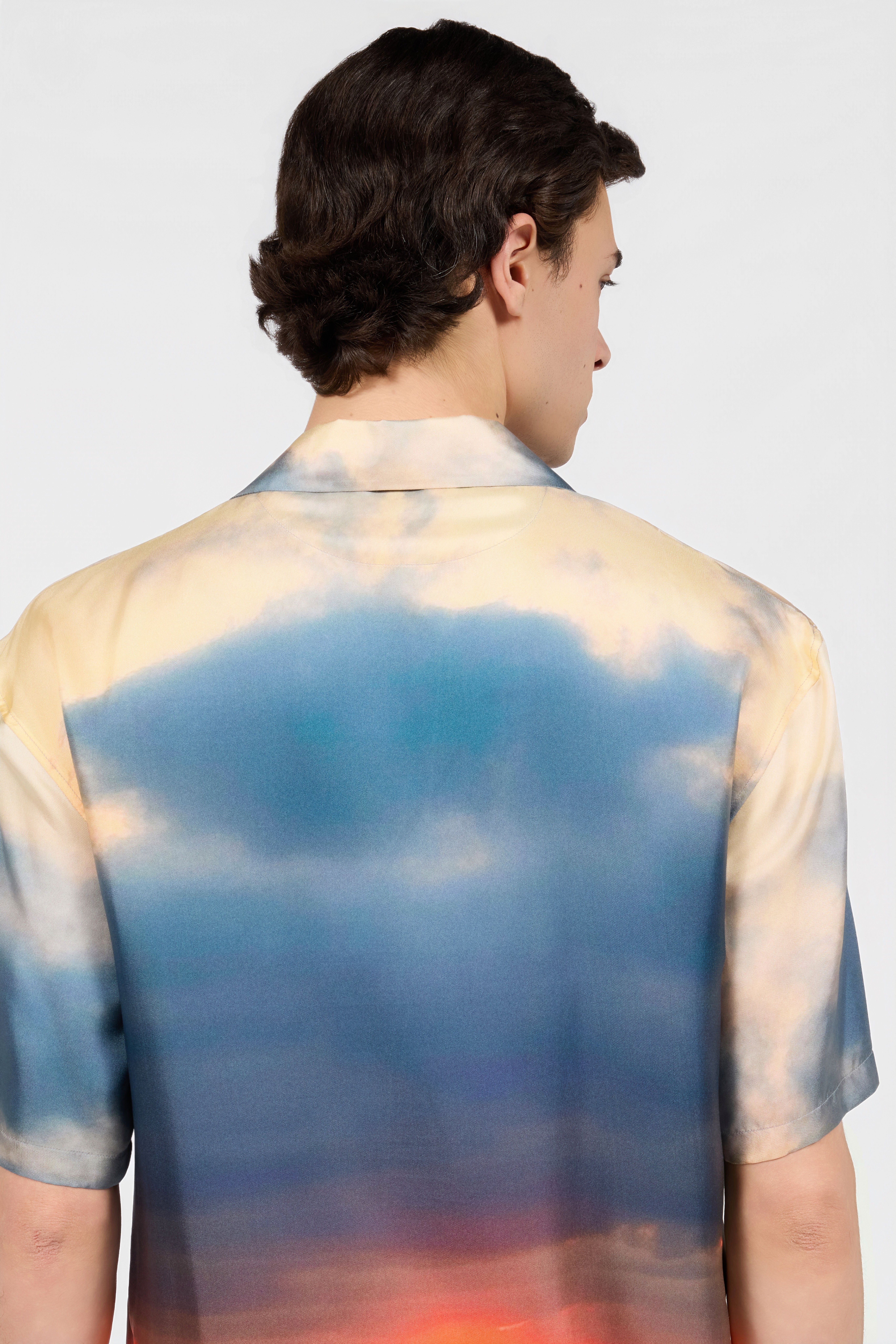 RC Camicia In Seta Stampa Sunset BLUE UMT762-4QP85