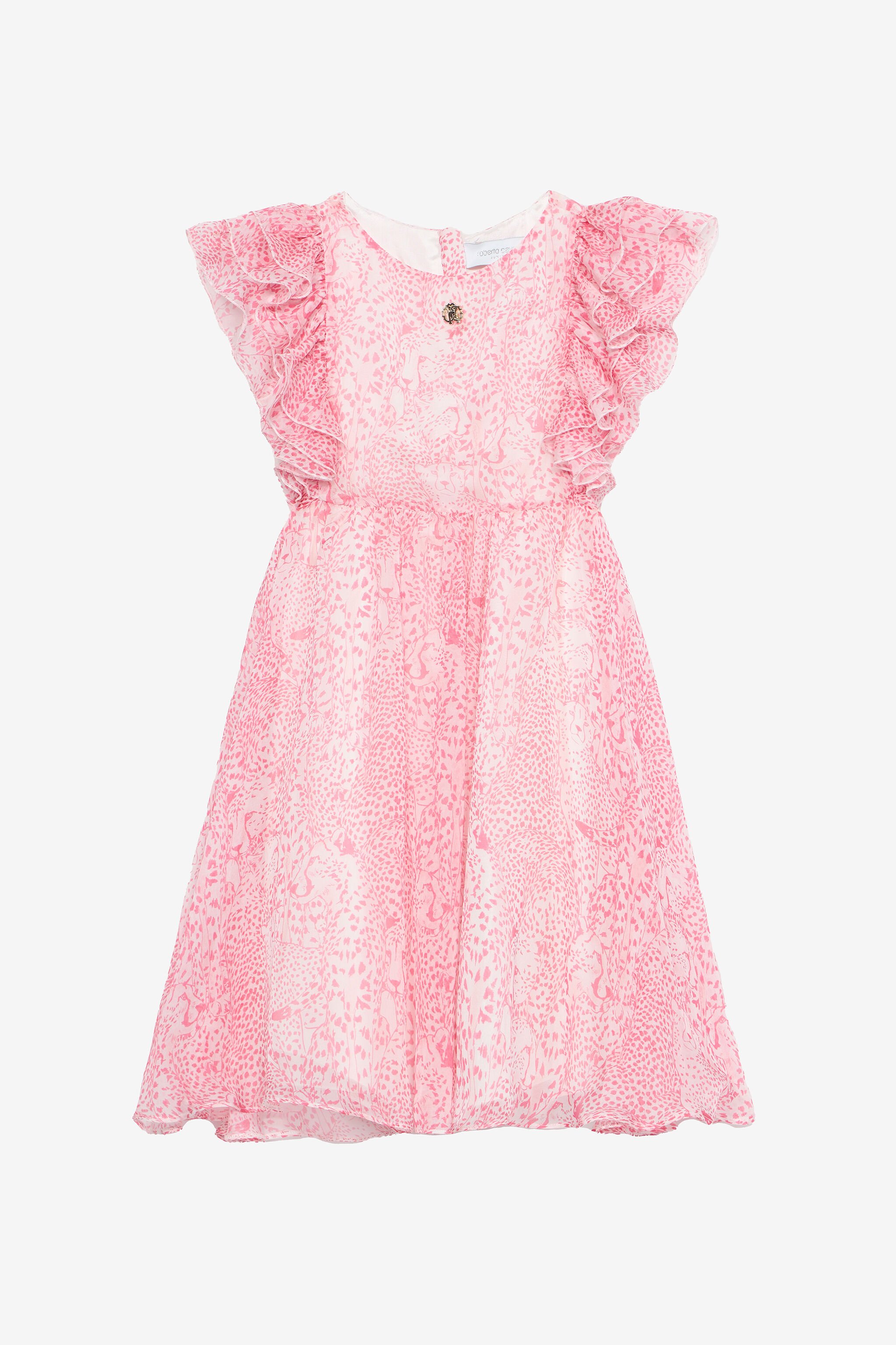 JU Abito Con Stampa Ghepardi Rosa UJT10P-2NO37