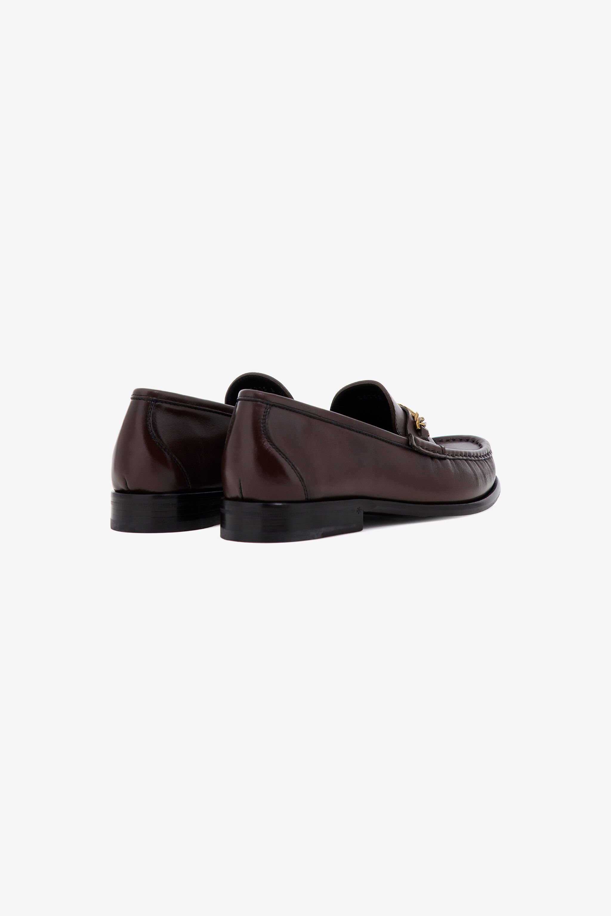 RC Chain-Embellished Loafers Dark brown TRS027-PZ078