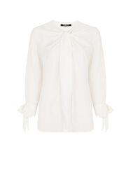 ${brand} Tie-Front Silk Top ${colorDescription} ${masterID}