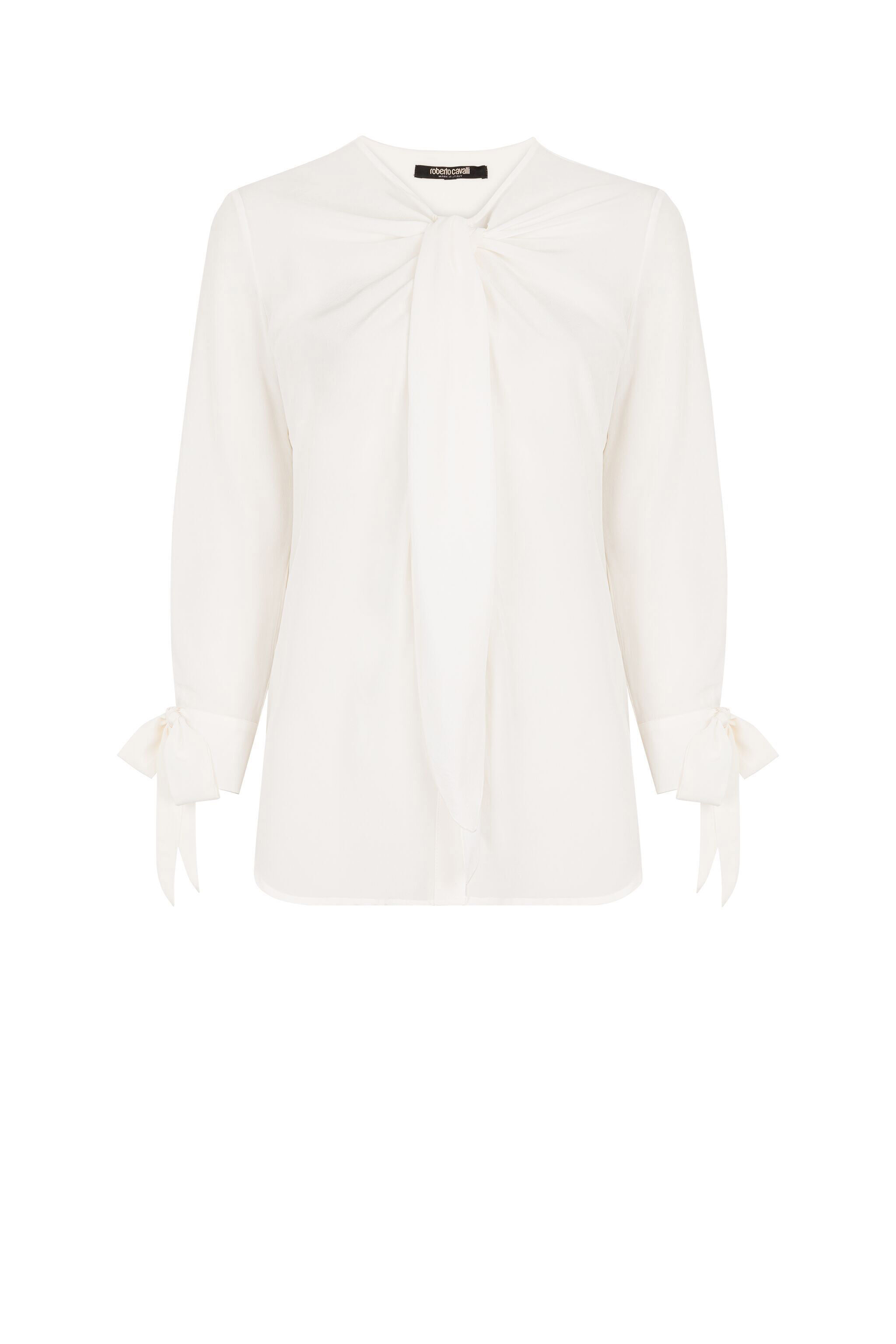 RC Tie-Front Silk Top Weiß KOT70B-SE016