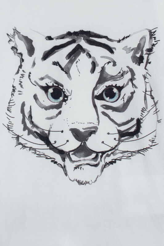 JU T-shirt à imprimé Baby Tiger JU T-shirt à imprimé Baby Tiger WHITE IJT677-JV025