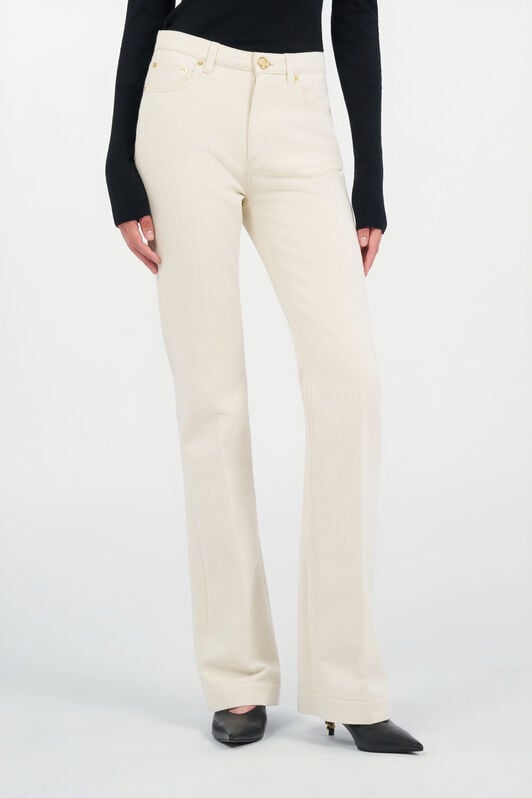 RC Jeans Flared Con Dettagli Oro RC Jeans Flared Con Dettagli Oro WHITE/GOLD WKJ221-VT004