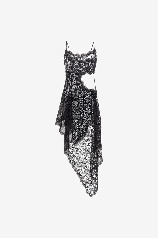 RC Abito sottoveste in pizzo Nero RWT112-RP001