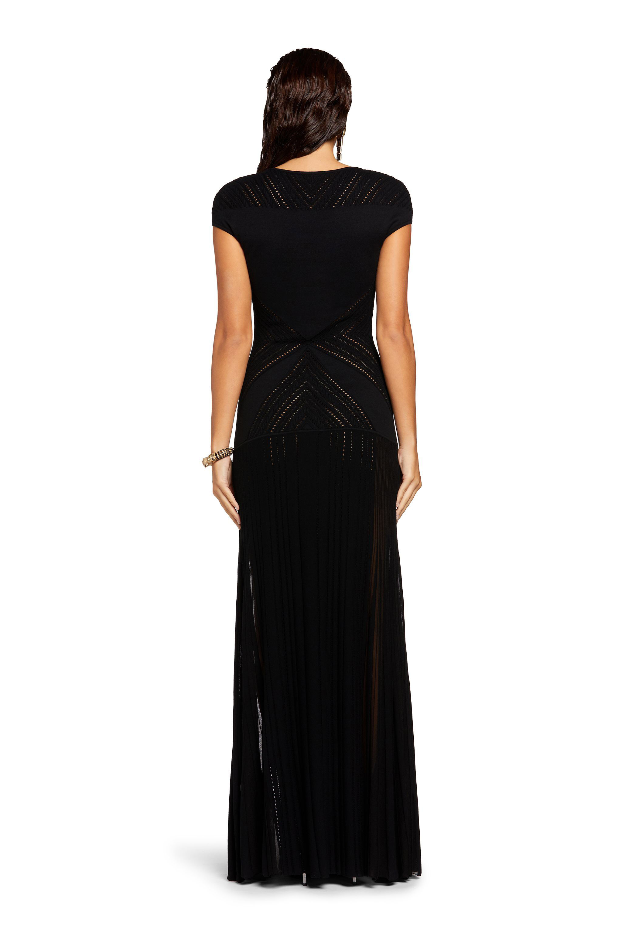 RC Robe longue au crochet BLACK LQM180-MR001