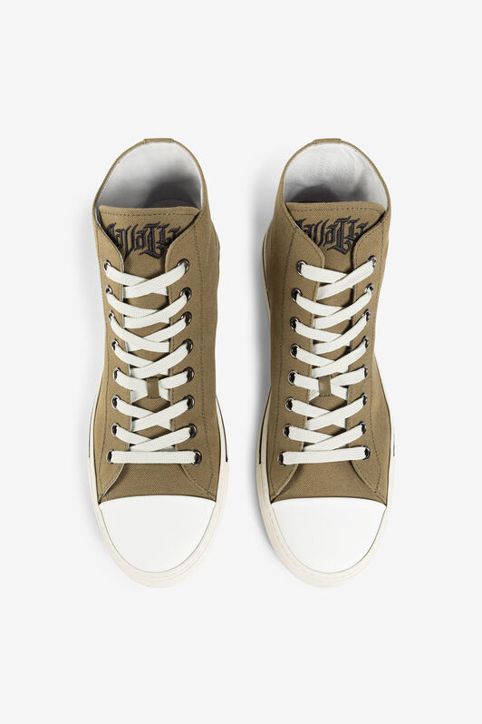 RC Embroidered-motif high-top sneakers KAKI QRS133-LG112