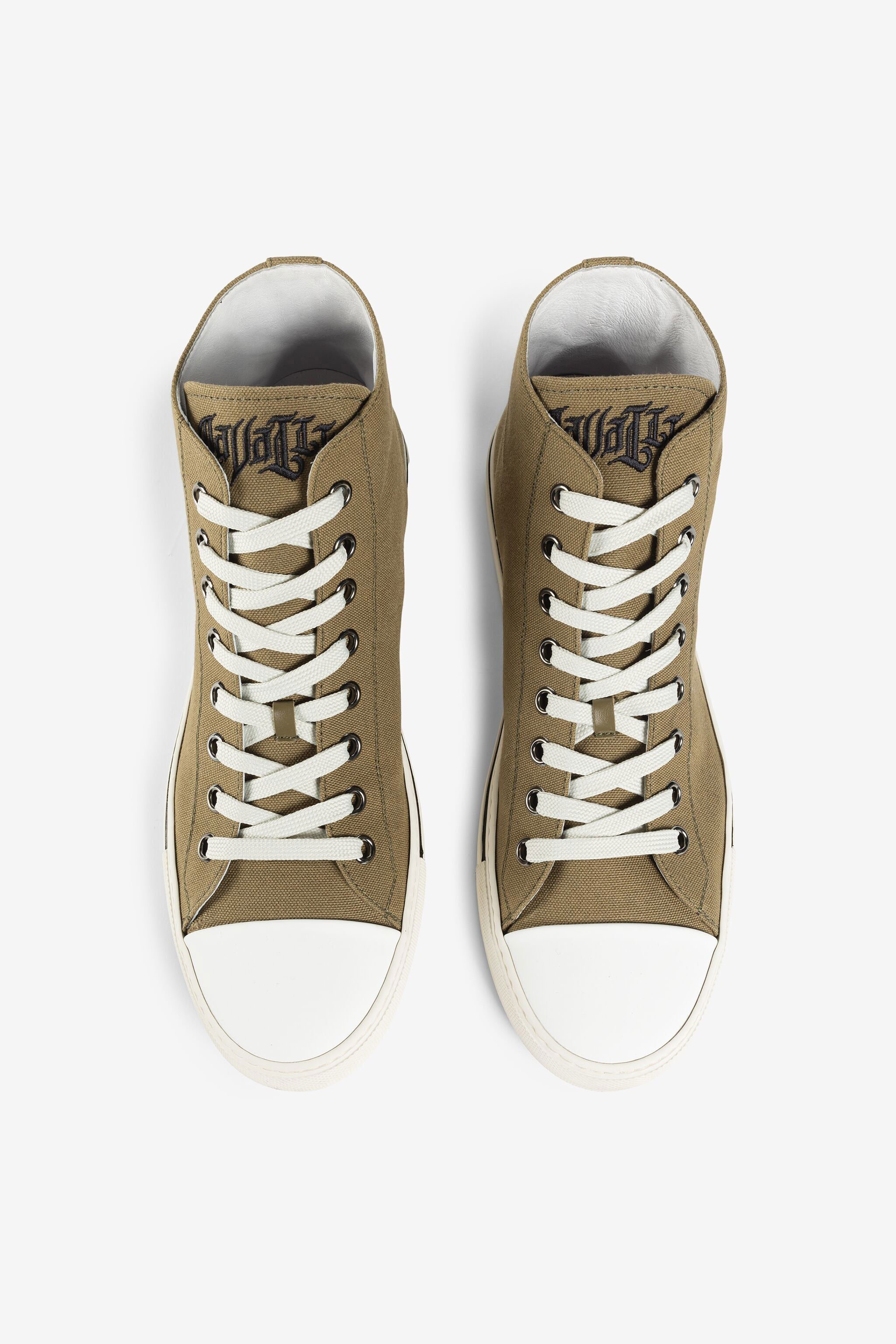 RC Embroidered-motif high-top sneakers KAKI QRS133-LG112