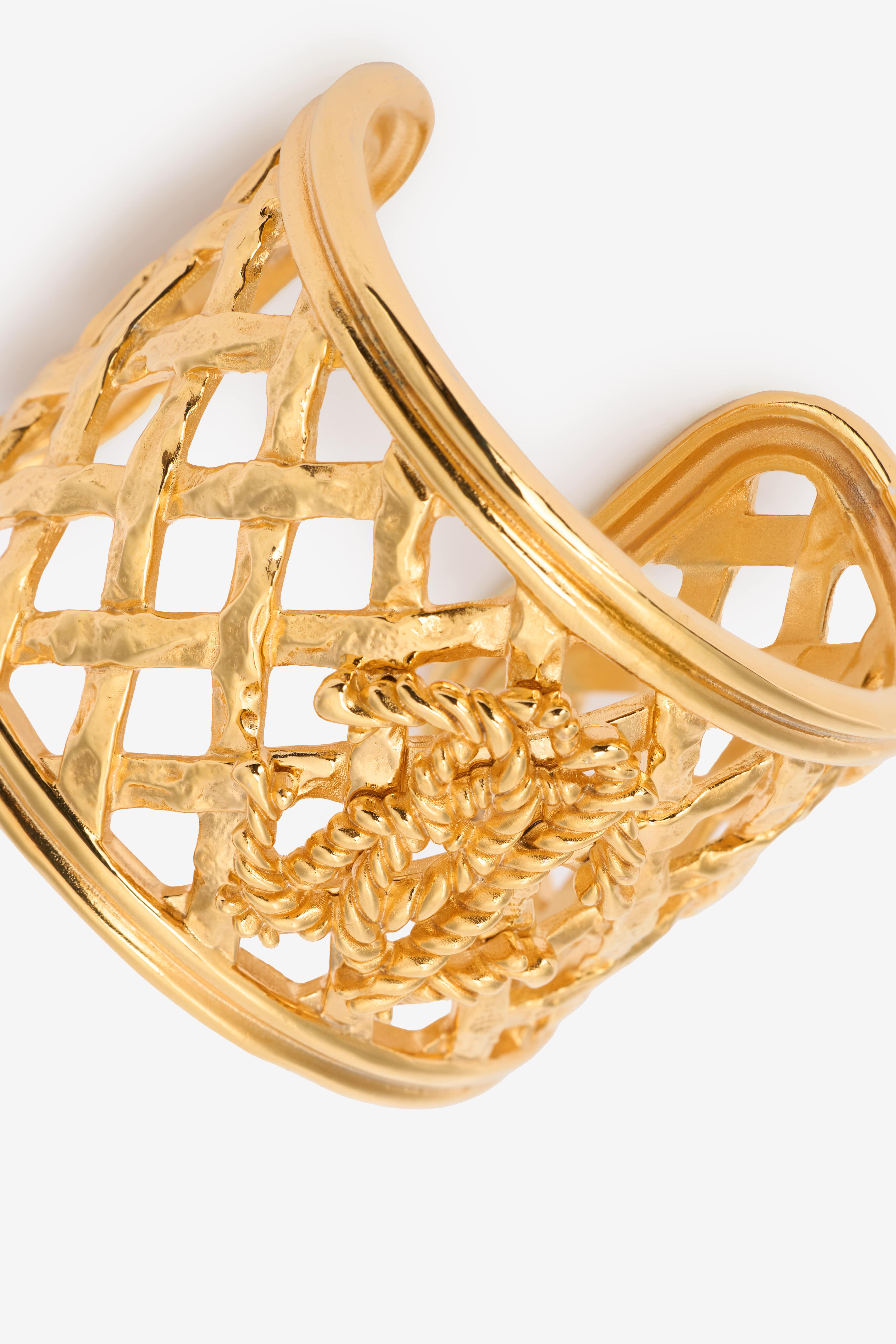 RC RC Monogram Cuff Bracelet Gold UWG005-AM001