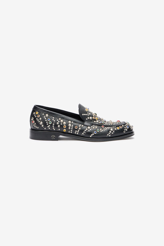 RC Loafers with Studs and Stones Noir VRS004-PZB05