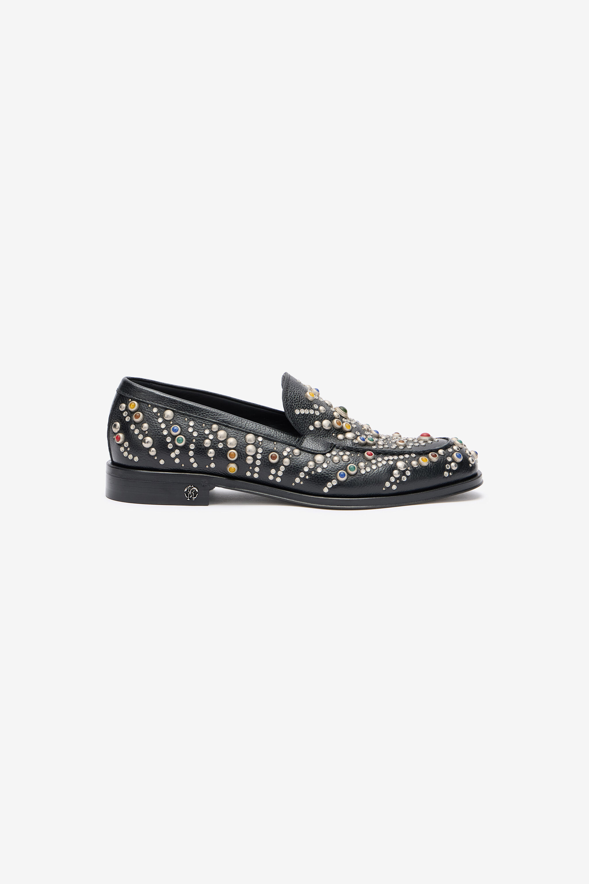 RC Loafers with Studs and Stones Noir VRS004-PZB05