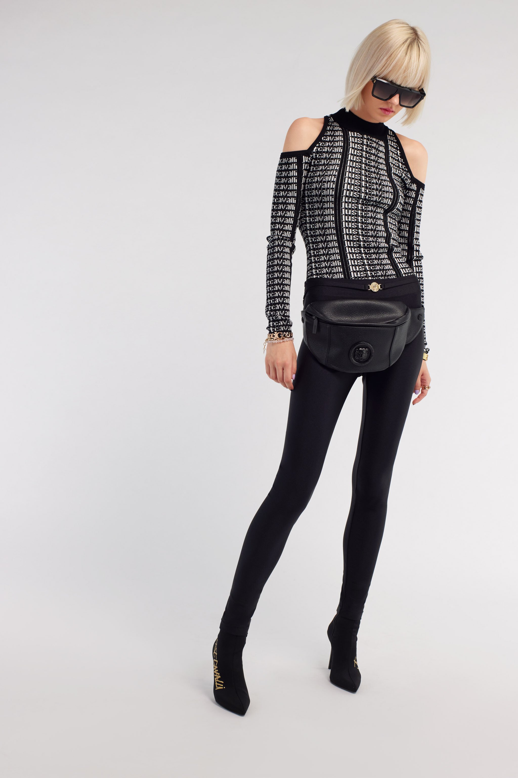 JC Just Cavalli Leggings BLACK RKT831-RK325