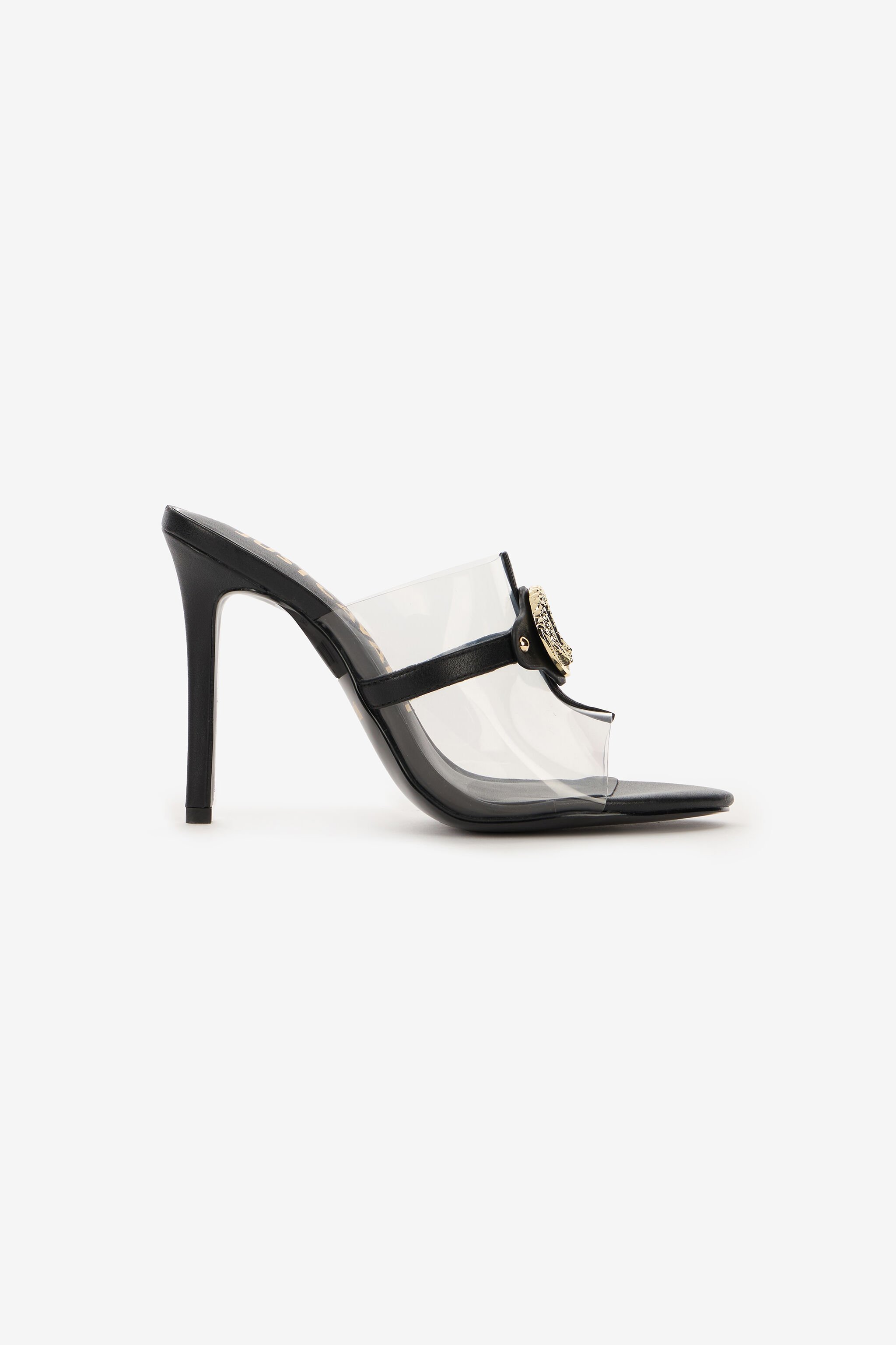 JC Sandali Con Tomaia Trasparente Nero UFS061-UF383