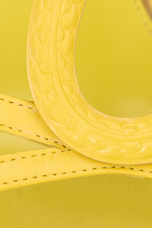 RC Ledersandalen mit Schlangenmotiv YELLOW WQS012-PZ319