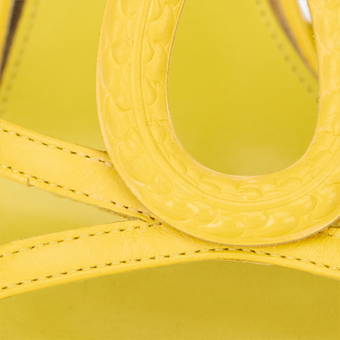RC Ledersandalen mit Schlangenmotiv YELLOW WQS012-PZ319