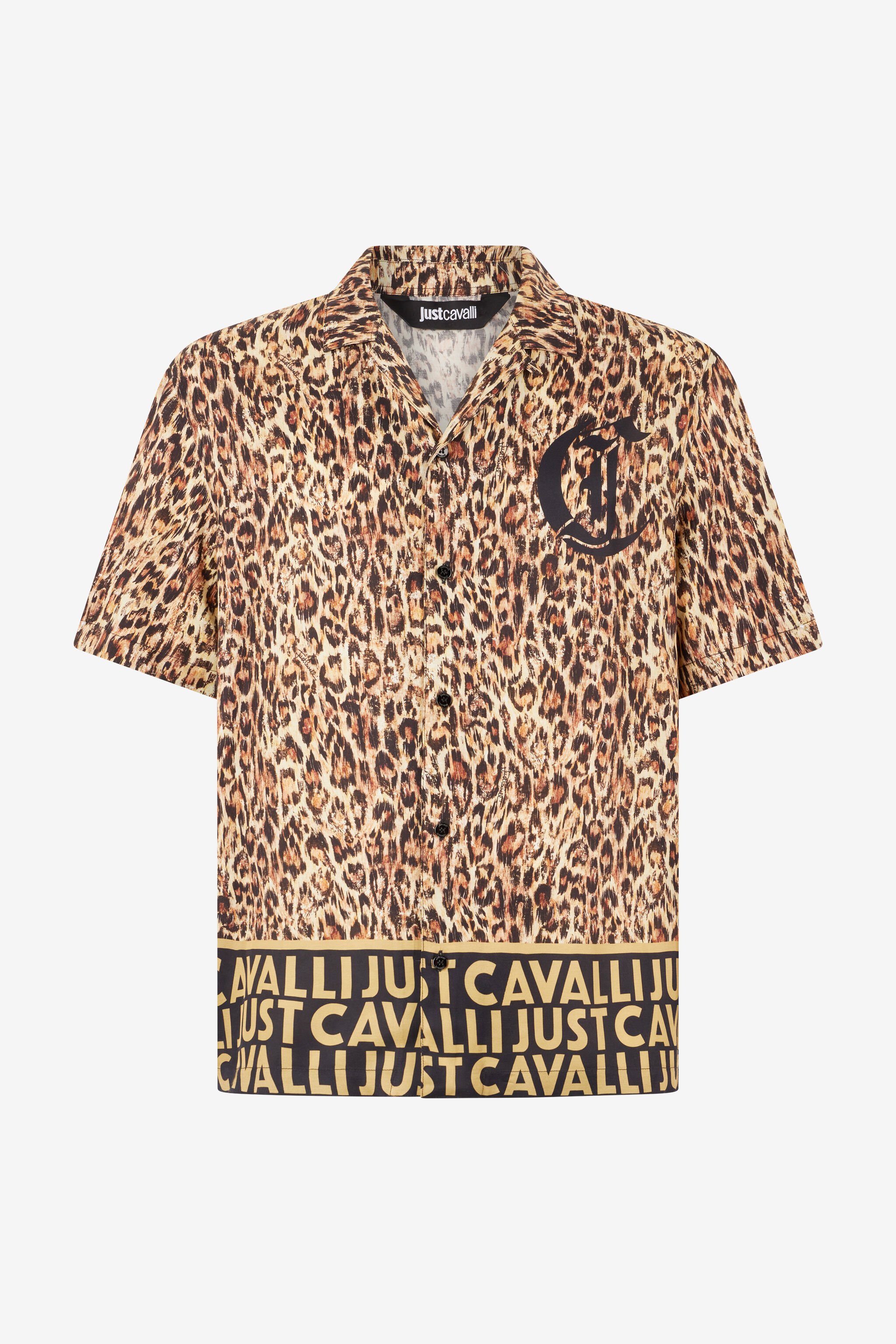 JC Hemd Jaguar Skin Mit Monogramm JC Hellbraun UFM011-UF106
