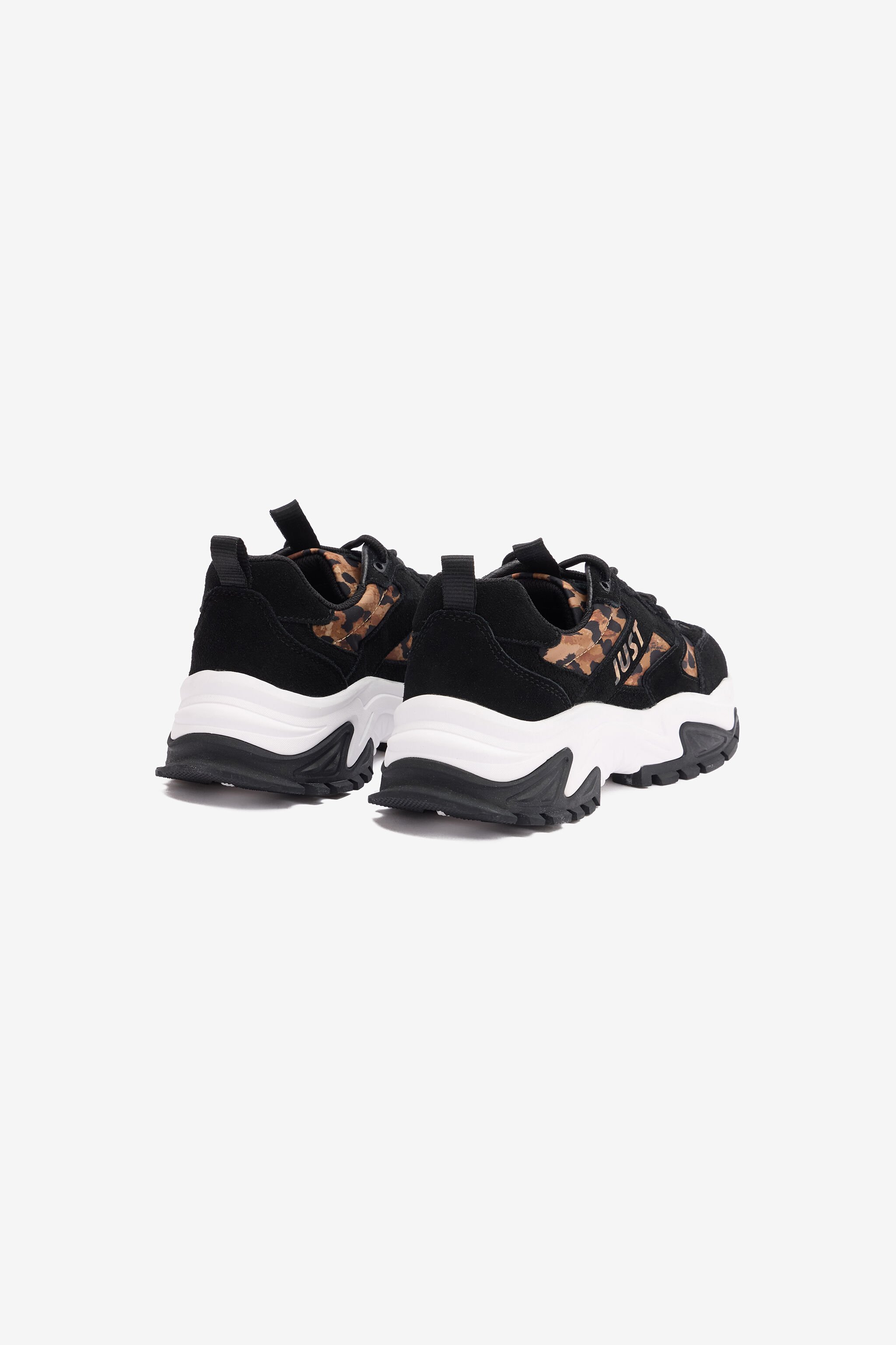 JC Sneakers Avec Empiècements Jaguar Skin Noir TFS042-TF362