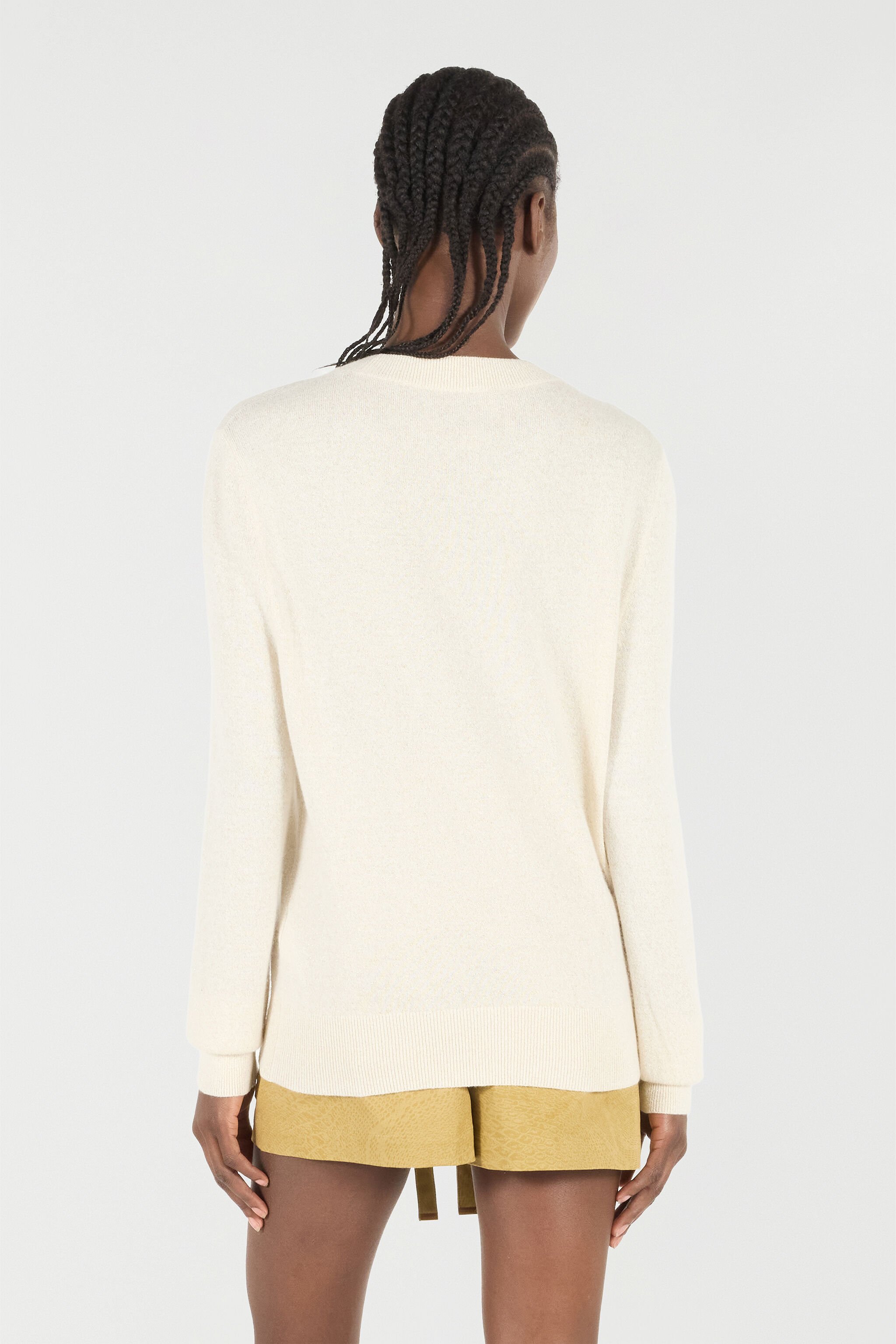 RC Sweater With Embroidered Logo Ivory UKM605-MI017