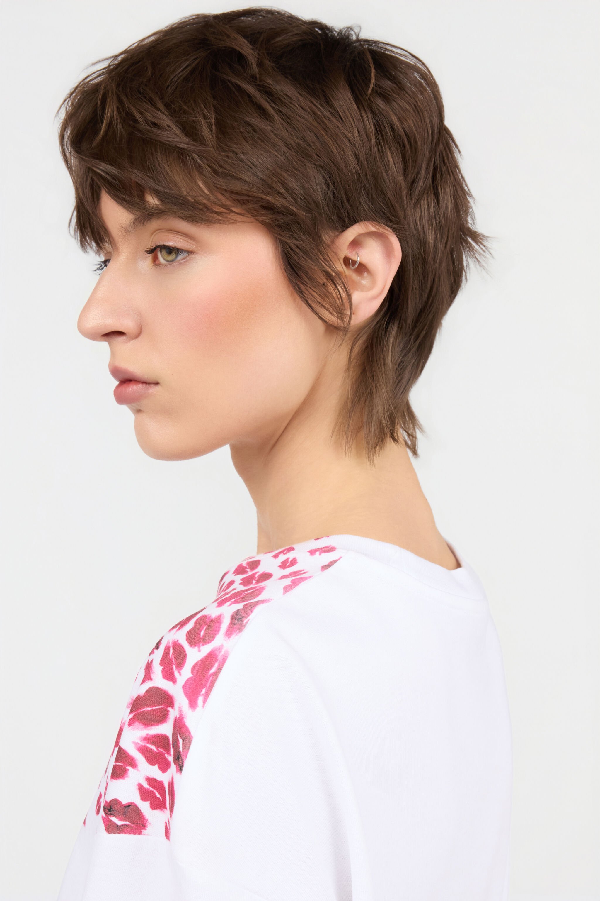 JC The Jaguar Kiss Print T-Shirt WHITE WFT199-WF581