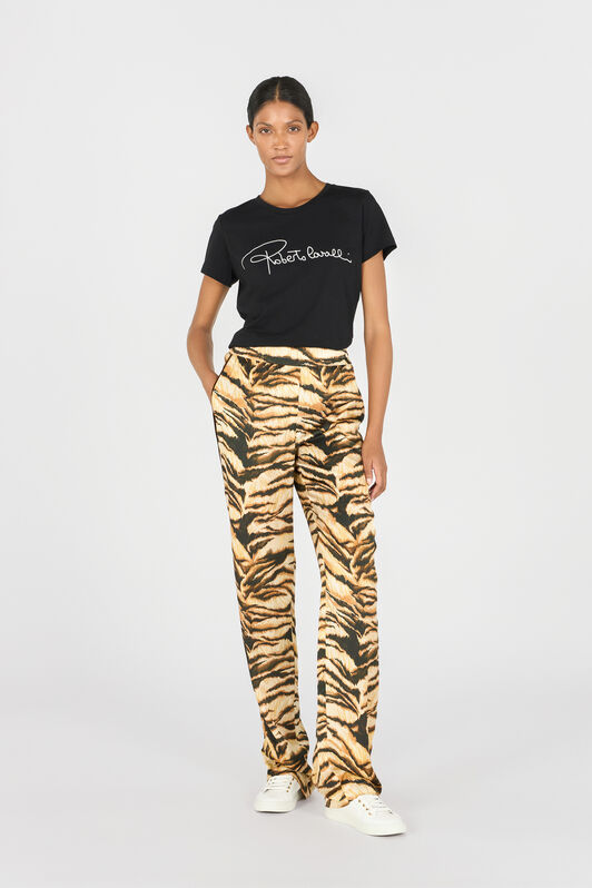 RC High-waisted tiger-print trousers Hellbraun RKT210-SZH36