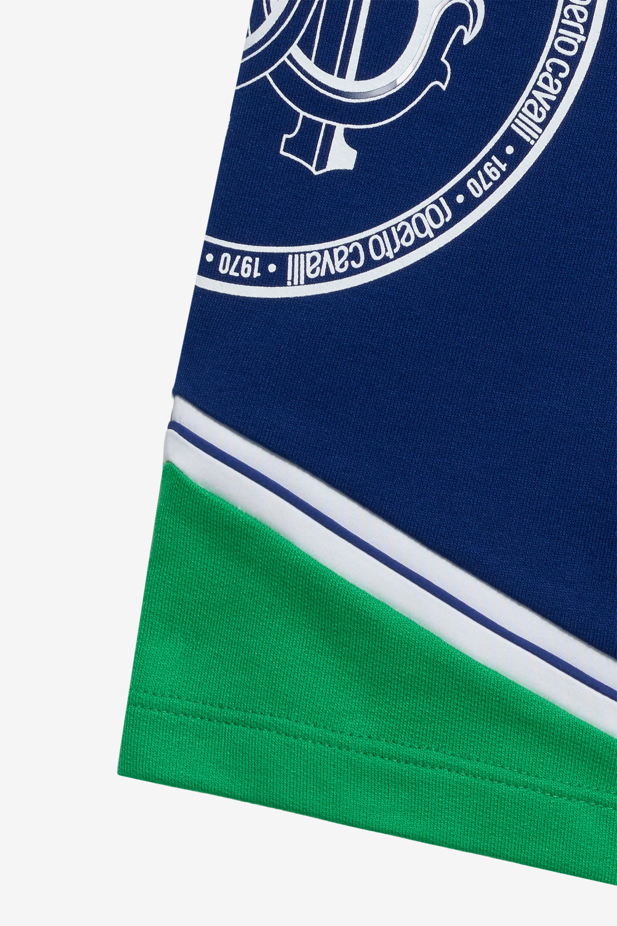 JU Black Cotton Kids Trousers BLUE/GREEN TJT20W-CF050