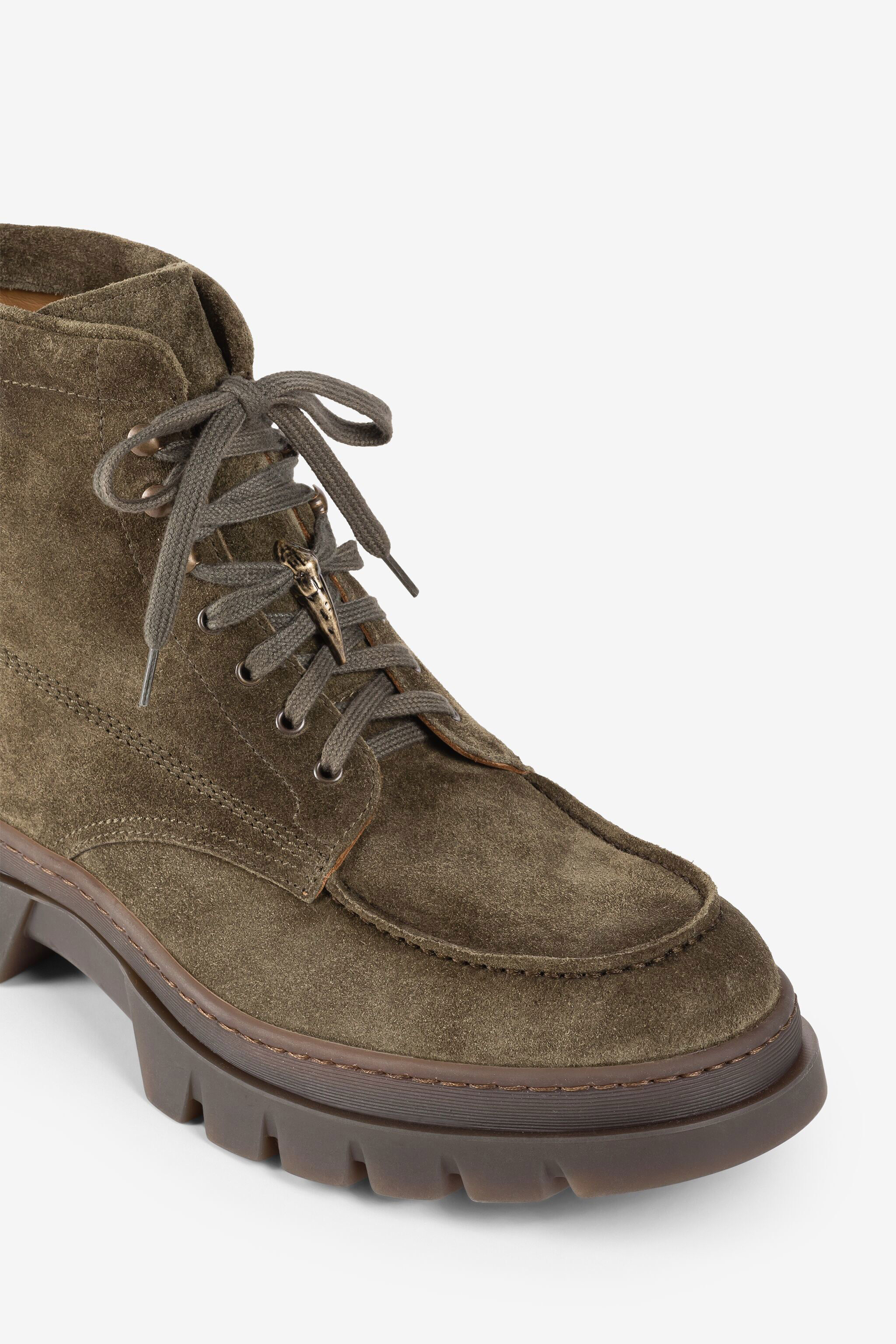 RC Stiefel aus Wildleder mit Tigerzahn ANETO PRS003-PZA95