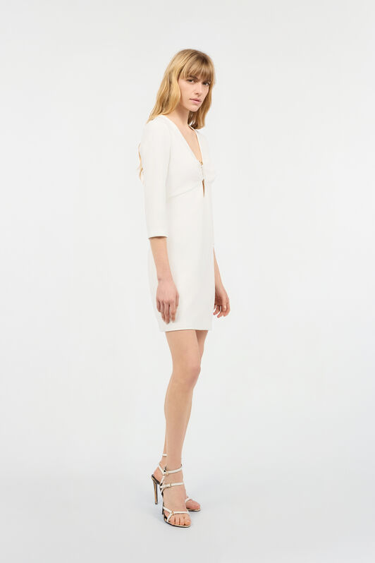 JC Mini Dress With Three-Quarter Sleeves White UFT188-UF254