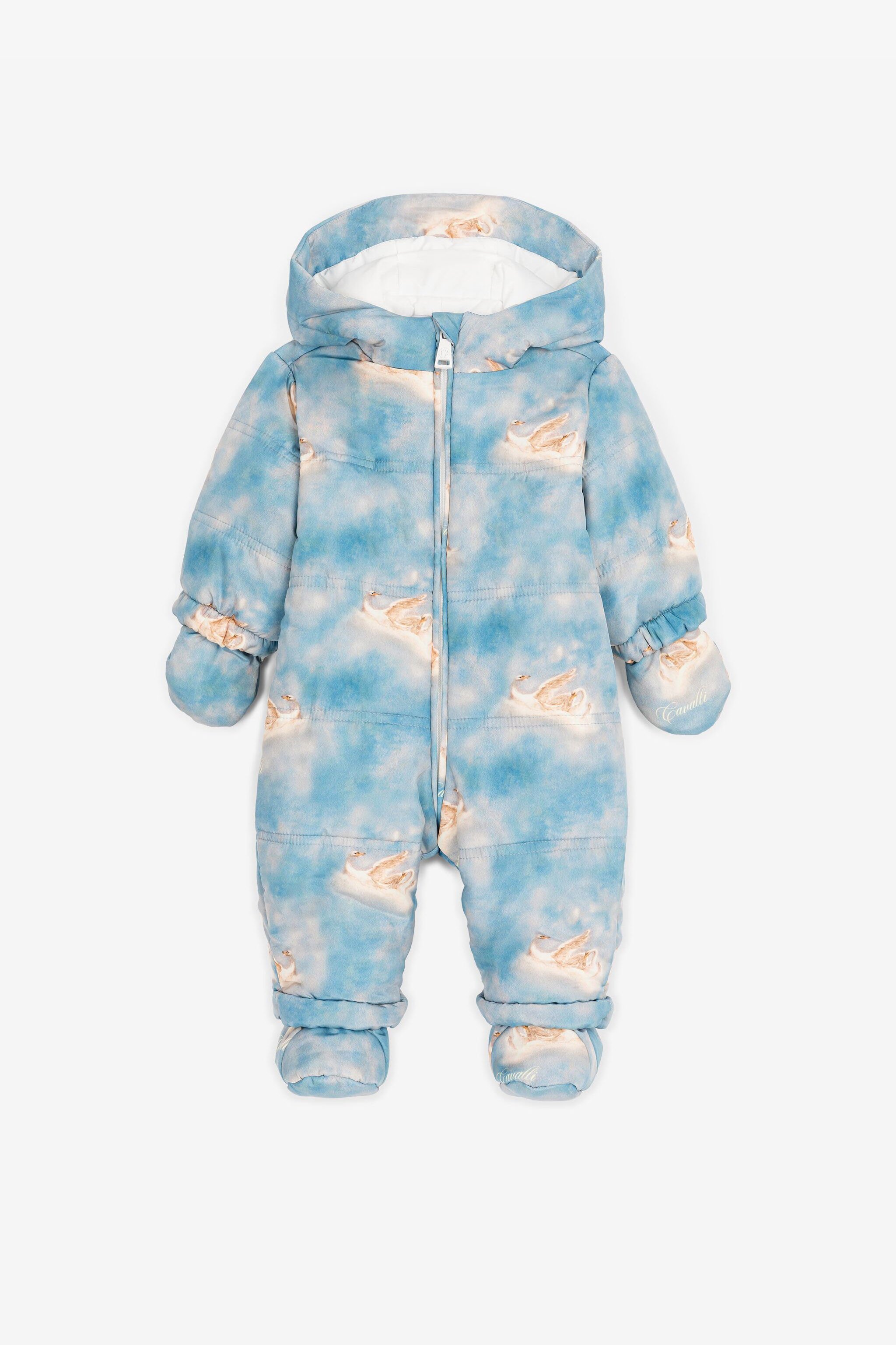 JU Wild Leda-Print Snowsuit Light blue RJT40K-5RI07
