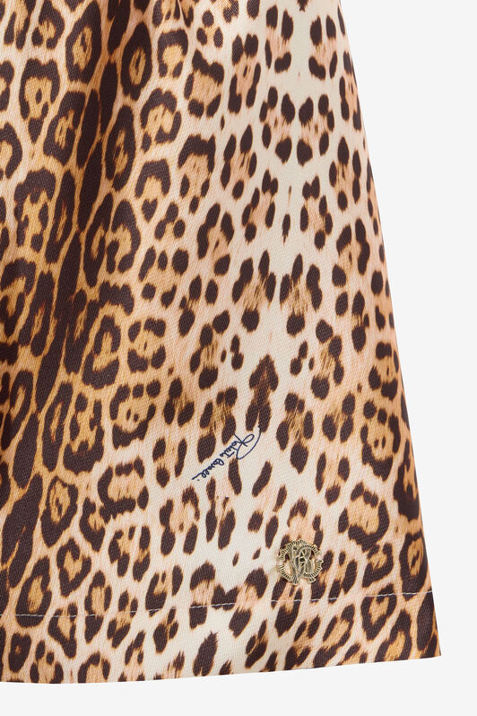 JU Dress with Jaguar Skin Print NATURAL VJT10F-FXO52