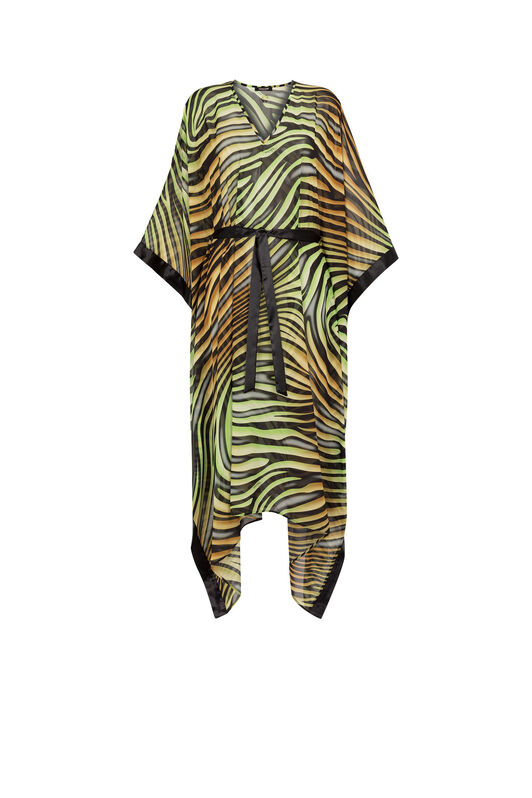 RC Zebra-Print Kaftan Dress Verde claro/Negro KSW00A-7GI20