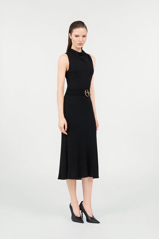 RC Midi Dress with Snake Detail RC Midi Dress with Snake Detail BLACK WKT122-JE034