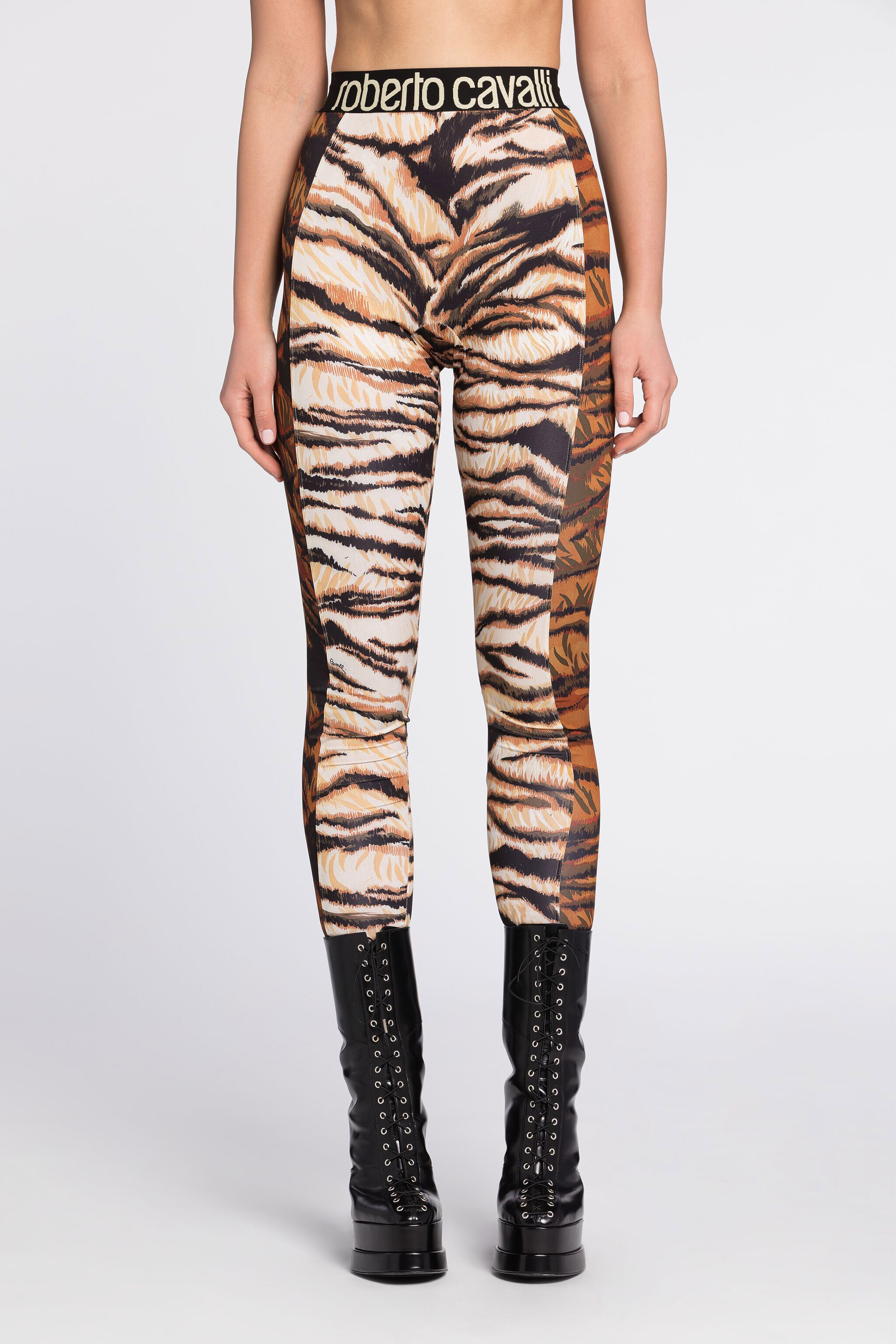 RC Tiger-Print Leggings Light Brown RKT26A-LNH36