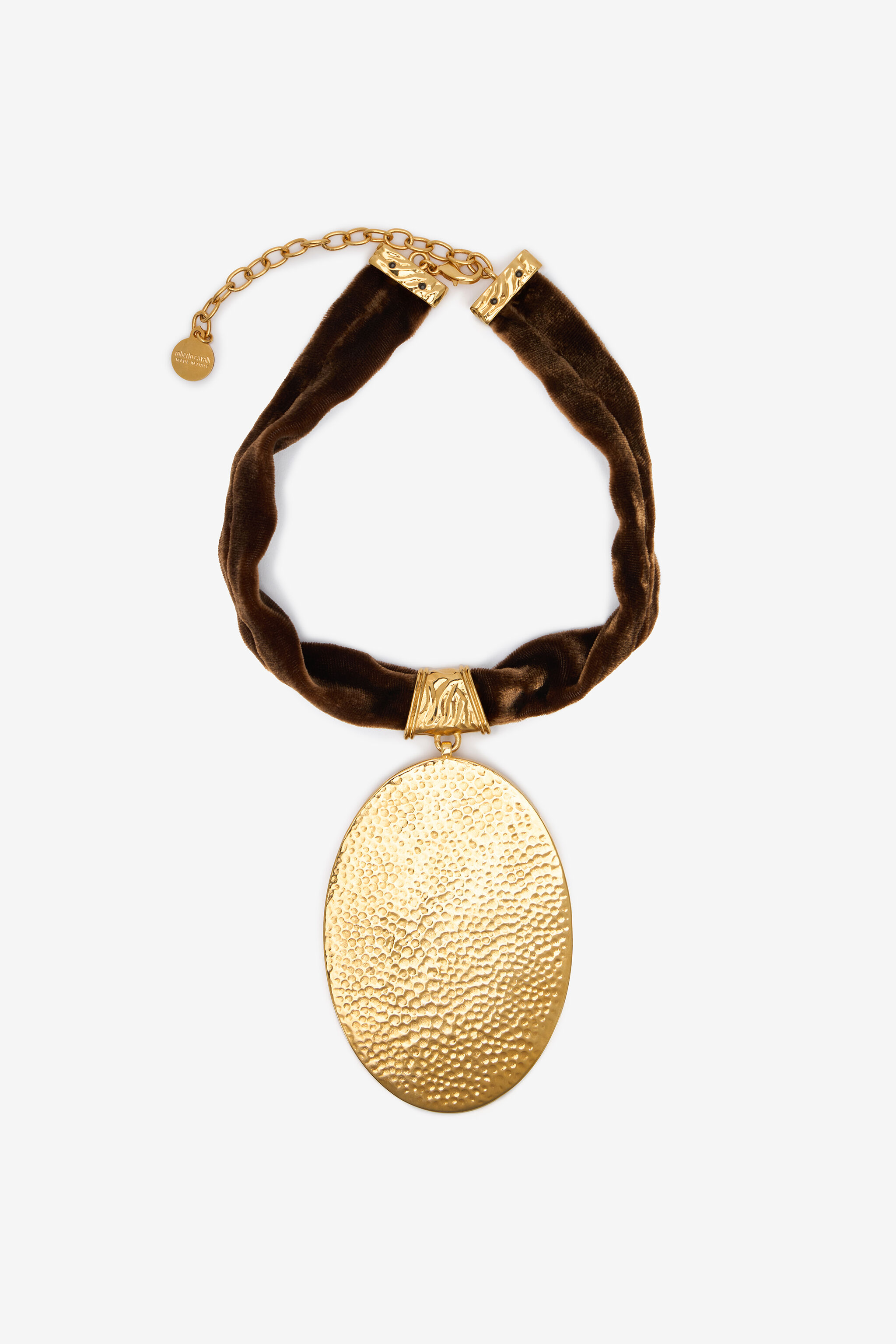 RC Black Choker With Caramel Cameo Pendant ORO/NERO/CARAMELLO/B VWG007-AM131
