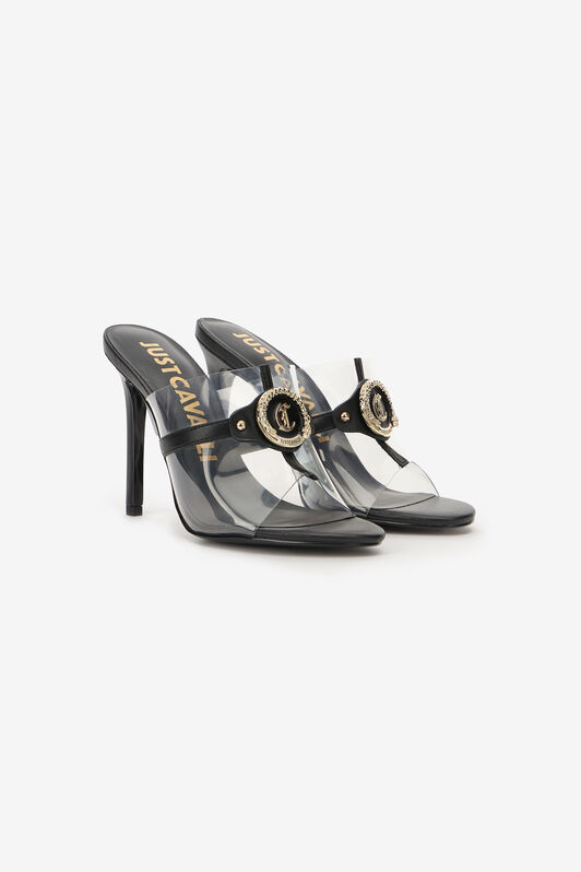 JC Sandali Con Tomaia Trasparente Nero UFS061-UF383