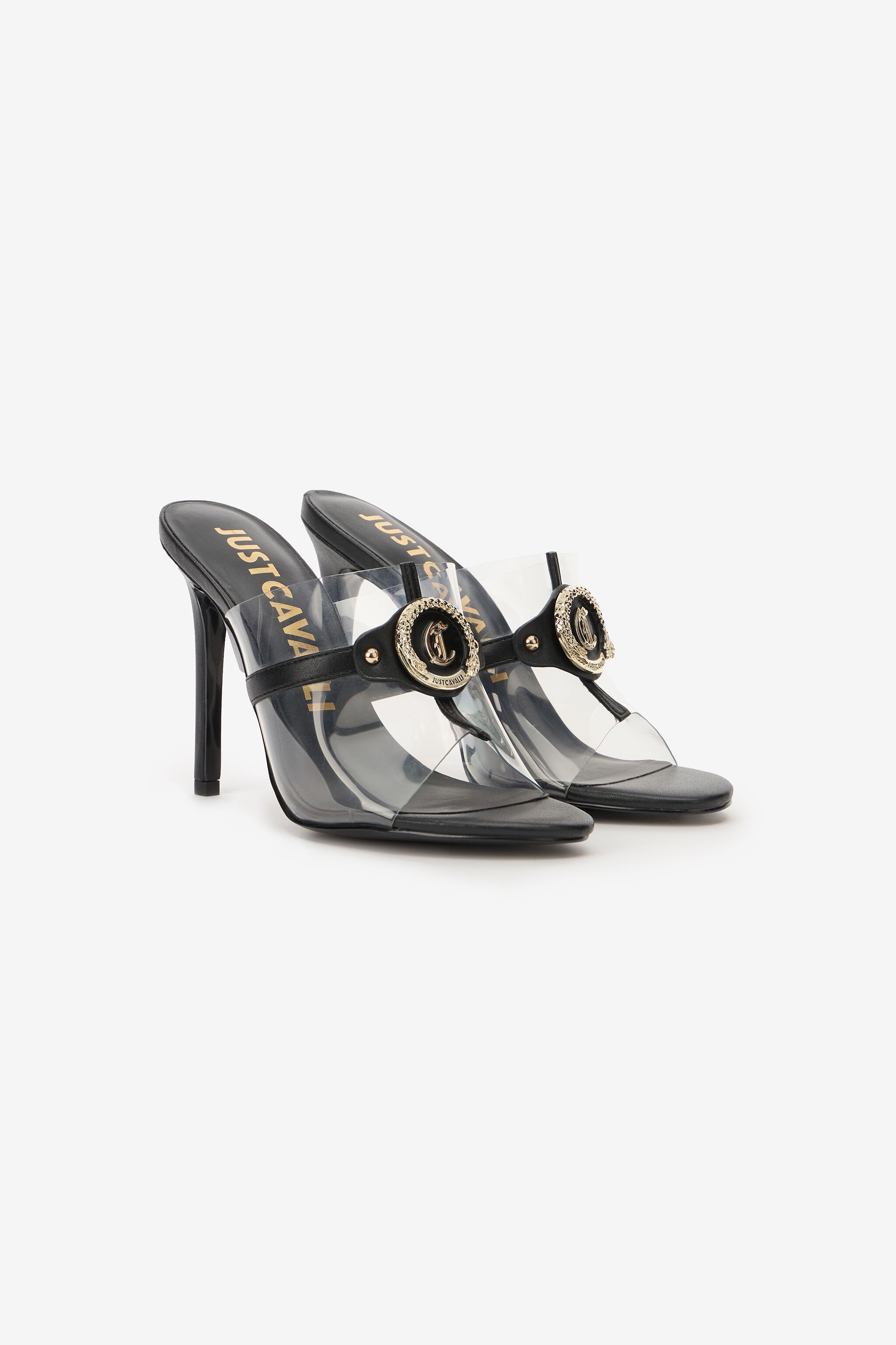 JC Sandali Con Tomaia Trasparente Nero UFS061-UF383