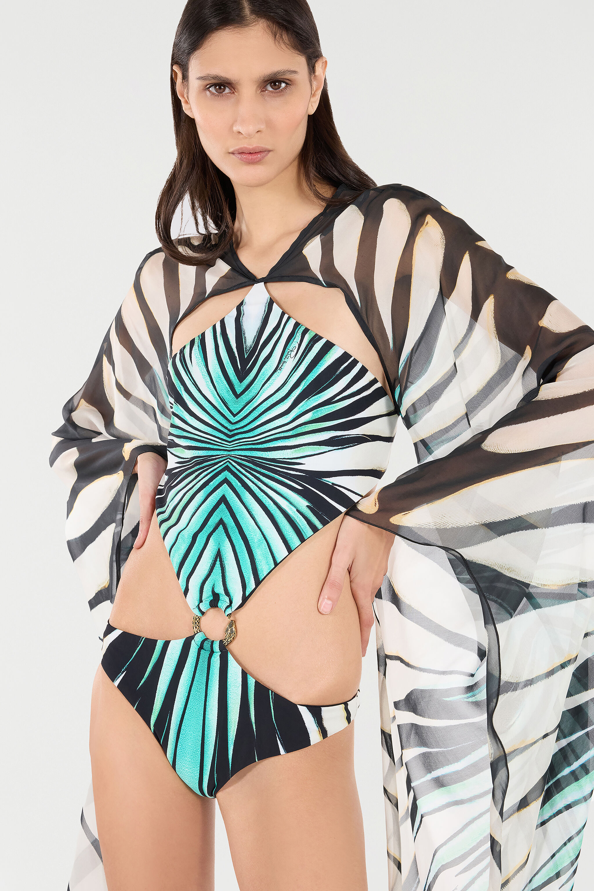 RC Ray Of Sea Print Swimsuit Light blue VKW017-HVM33