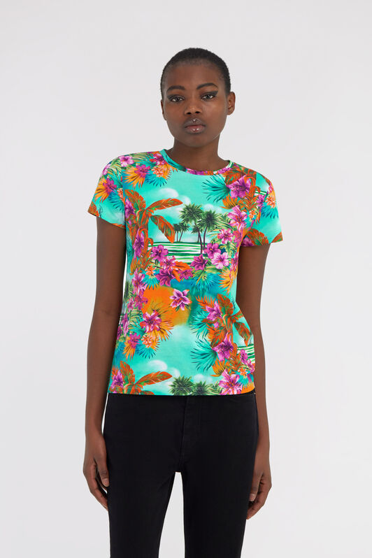 RC Hawaii print t-shirt Light blue SKT60H-3DI84