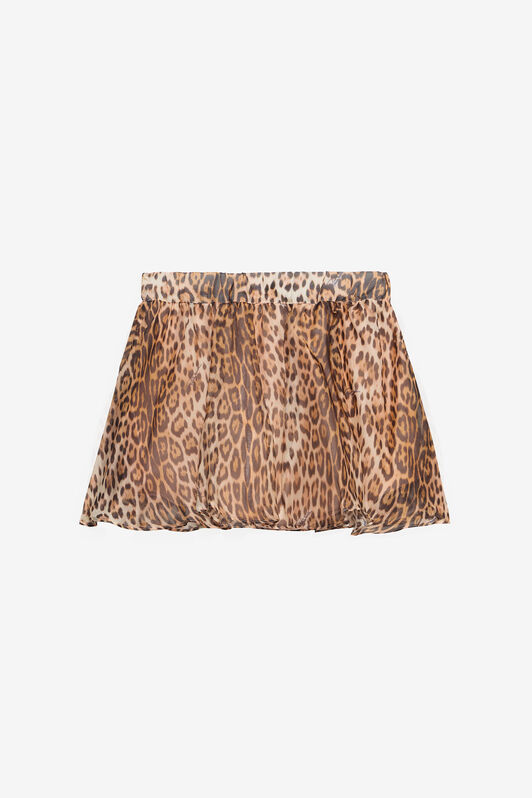 JU Skirt with Jaguar Skin Print NATURAL VJT300-2NO52