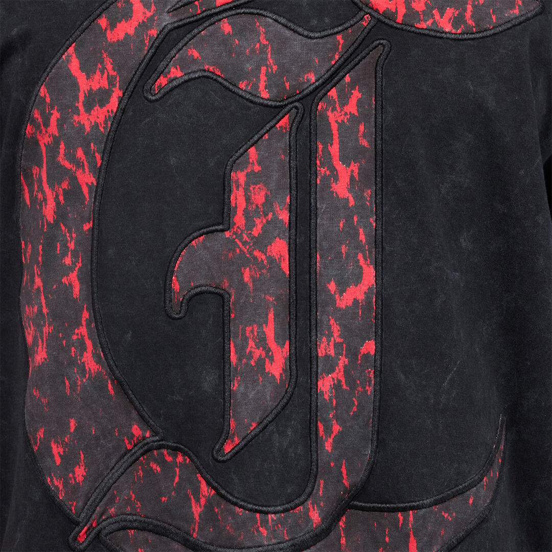 JC T-Shirt With JC Monogram Patch Black UFT032-UF052