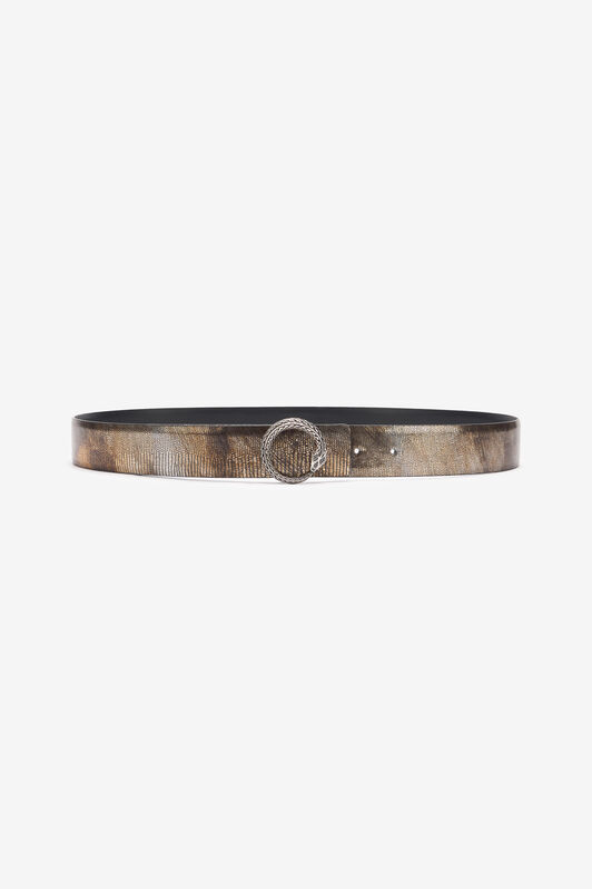 RC Metallic Belt With Snake Buckle Silver URC001-PZU04