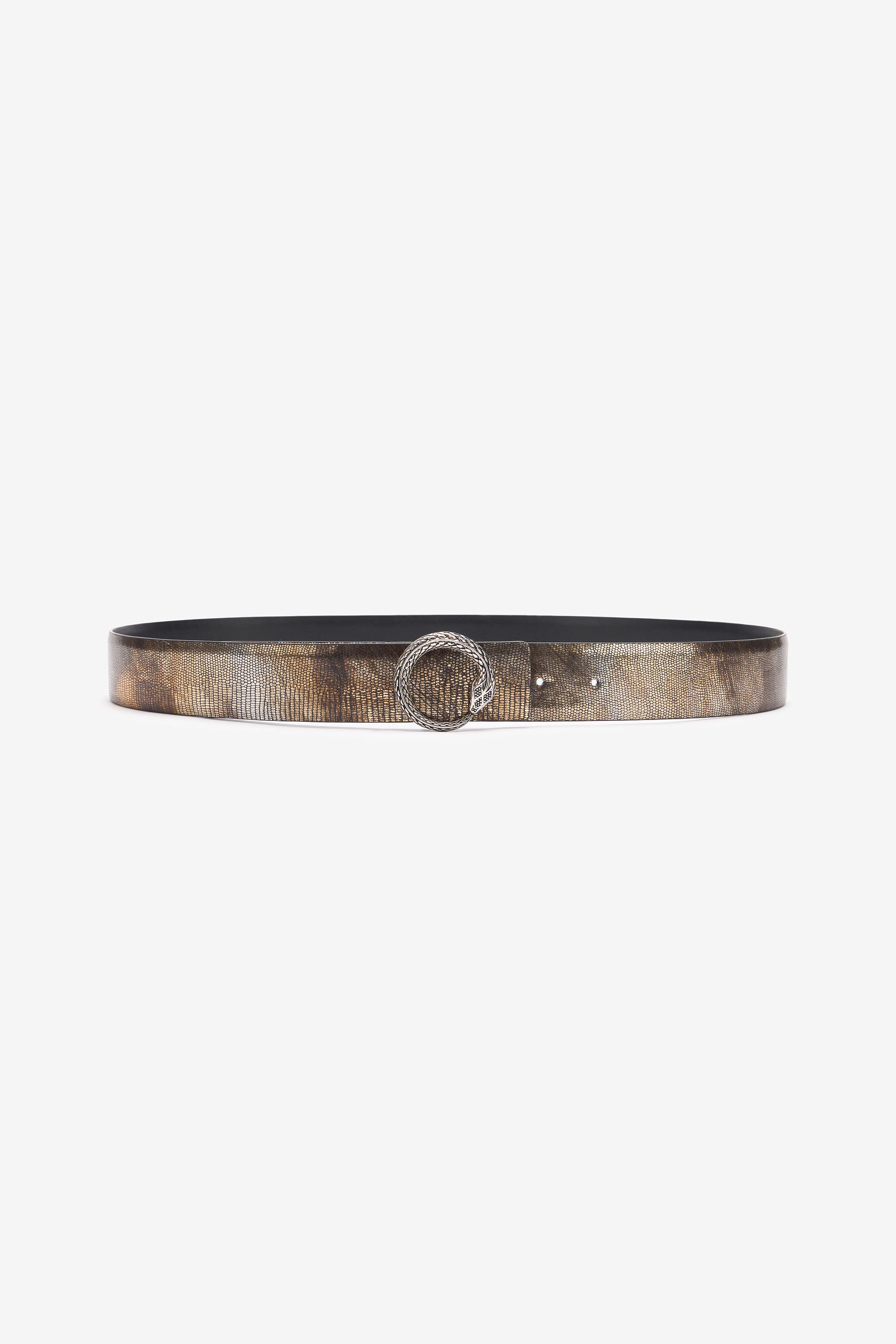 RC Metallic Belt With Snake Buckle Silver URC001-PZU04