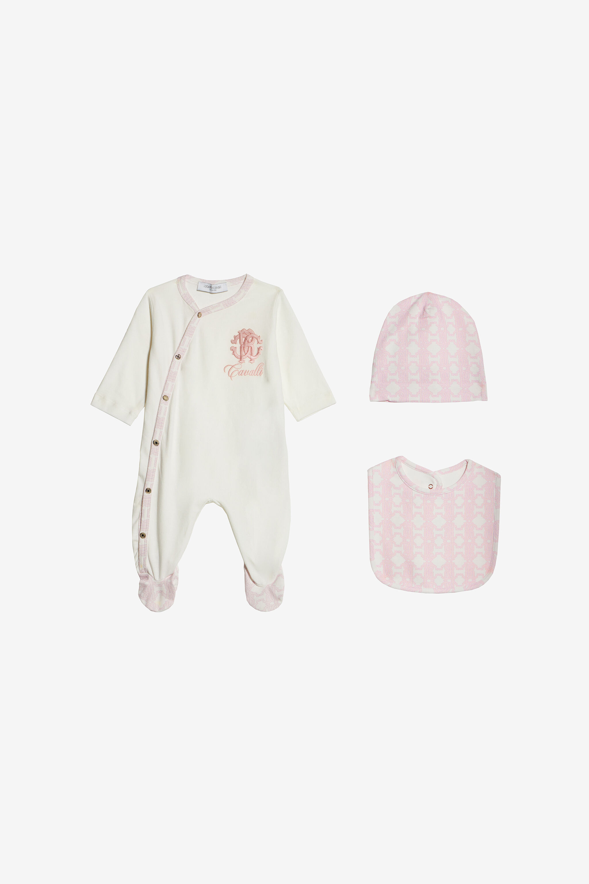 JU Long-sleeve babygrow set Pink QJT889-JV025