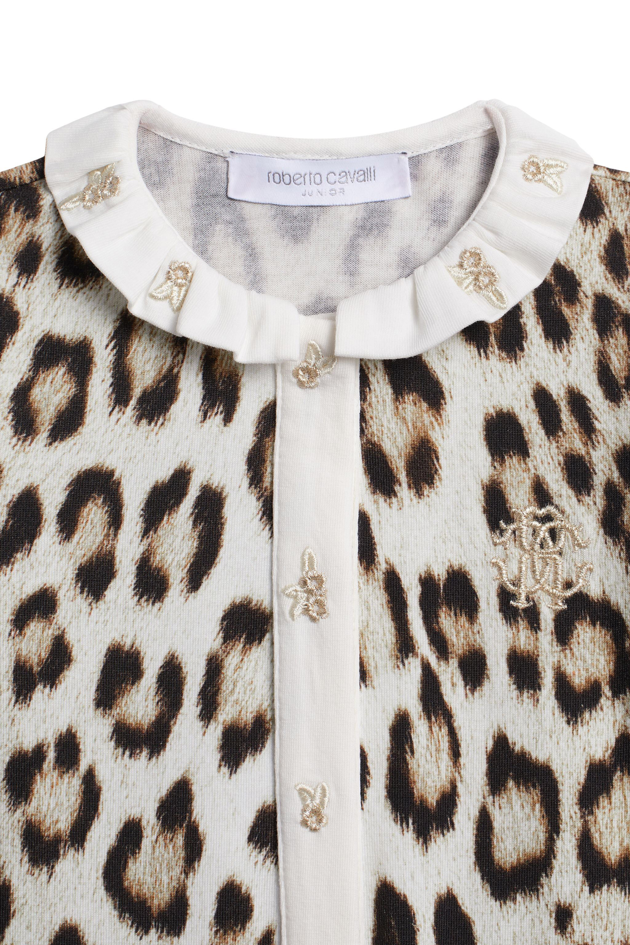 JU Natural Jaguar print babygrow BEIGE/MILKY/BLACK IJT804-JFQ64