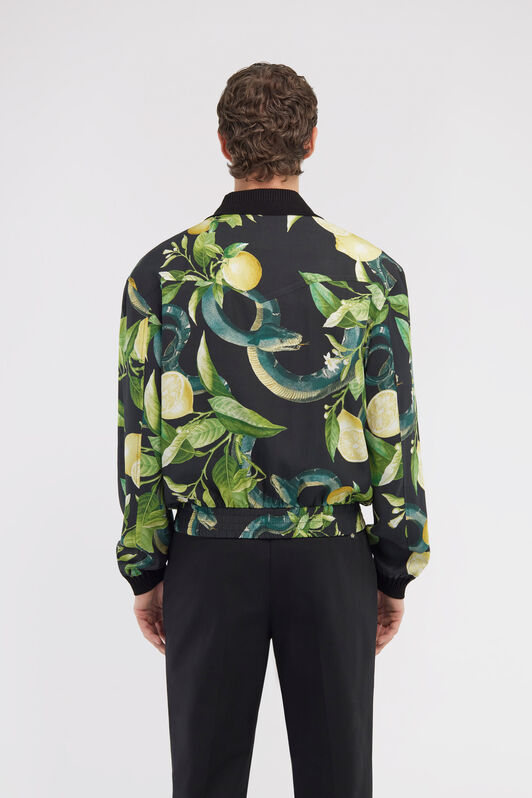 RC Bomber with Lemon print Black SRT465-6DI89