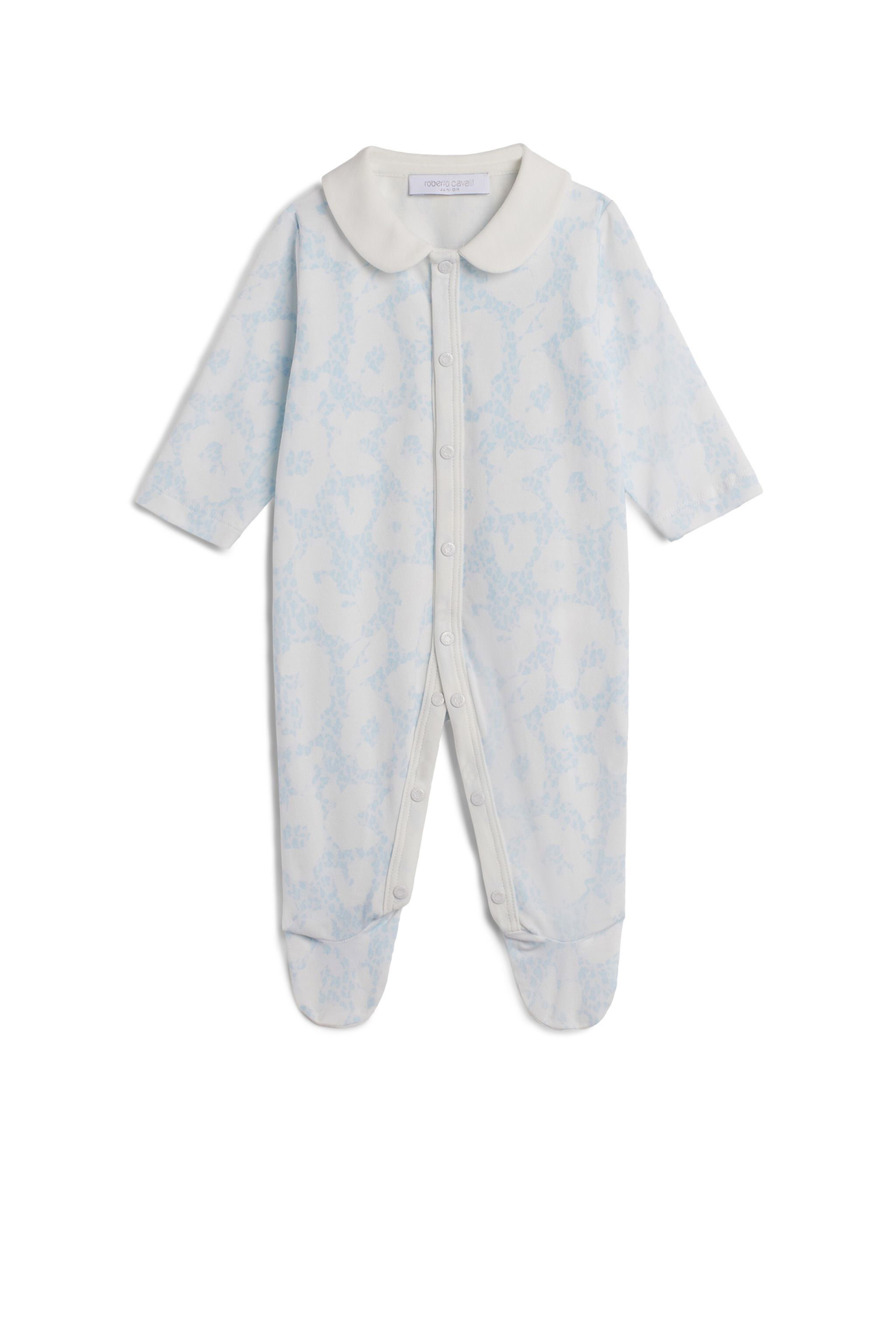 JU New Leopard print babygrow BABYBLUE/MILKY WHITE IJT853-JFQ59
