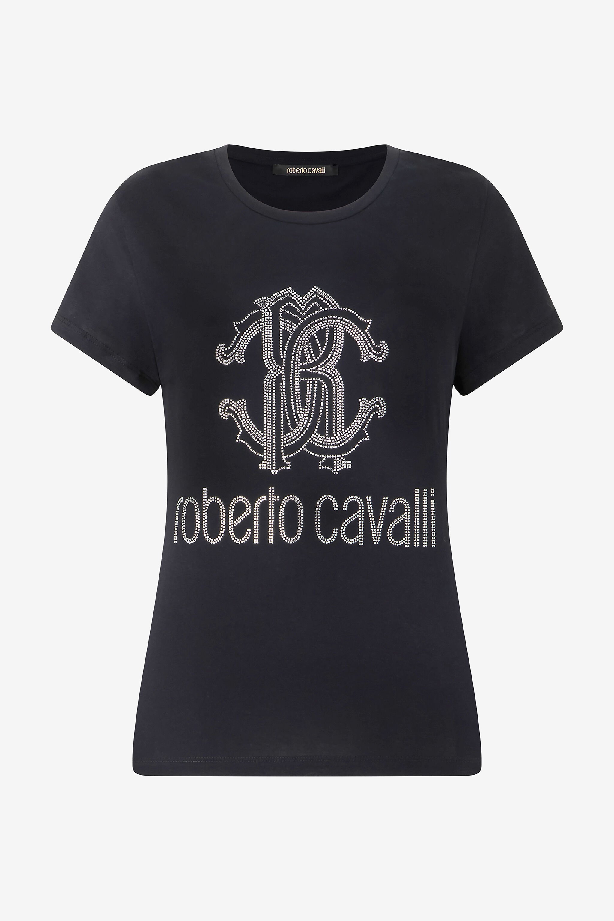 RC T-Shirt Con Monogram RC E Logo Con Borchie Nero OOT60B-JD060